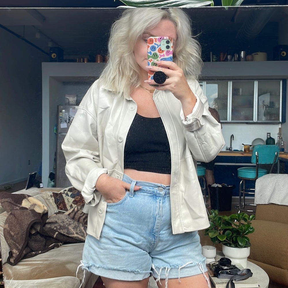 Aritzia Faux Leather Shacket